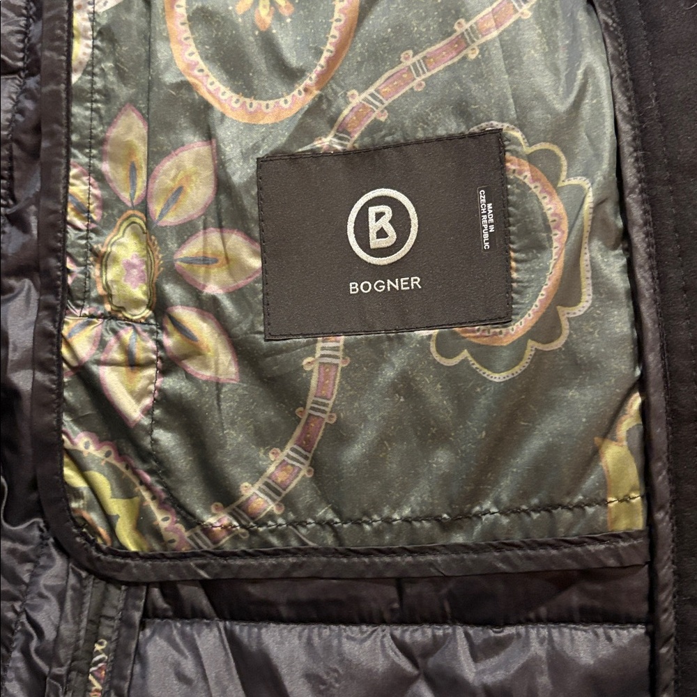 Bogner Lightweight Floral Long Puffer Jacket SZ US 6 EUC - Picture 4 of 6